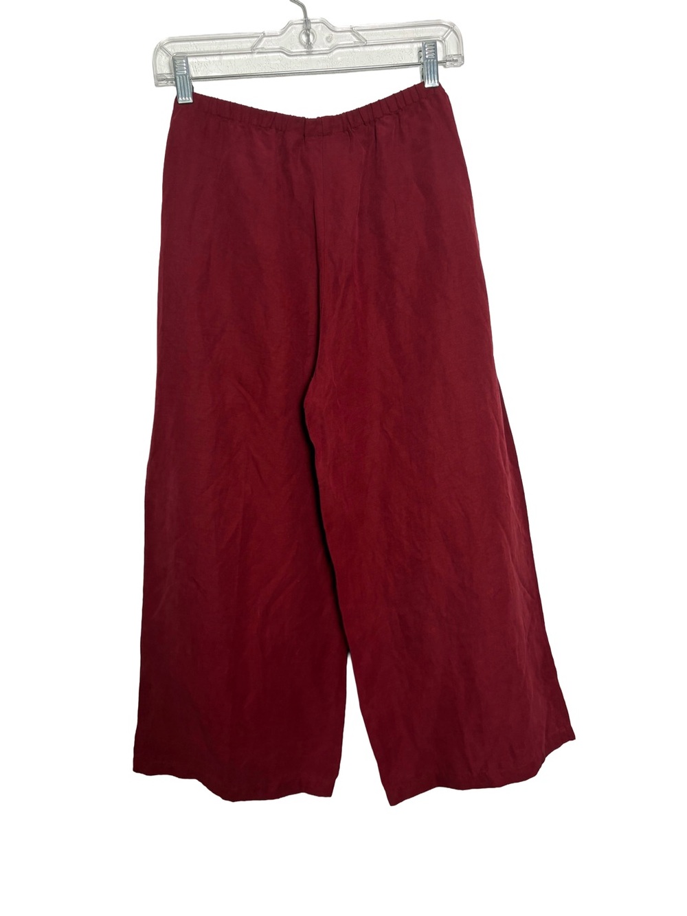 Vintage 90s Chico's Wide-Leg Capris in Burgundy Red